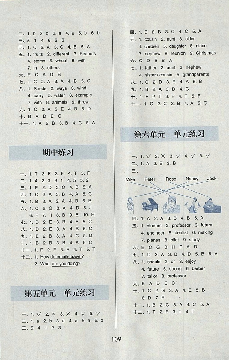 2018年北京版1幫你學(xué)英語(yǔ)課堂練習(xí)冊(cè)五年級(jí)下冊(cè)聽(tīng)力材料