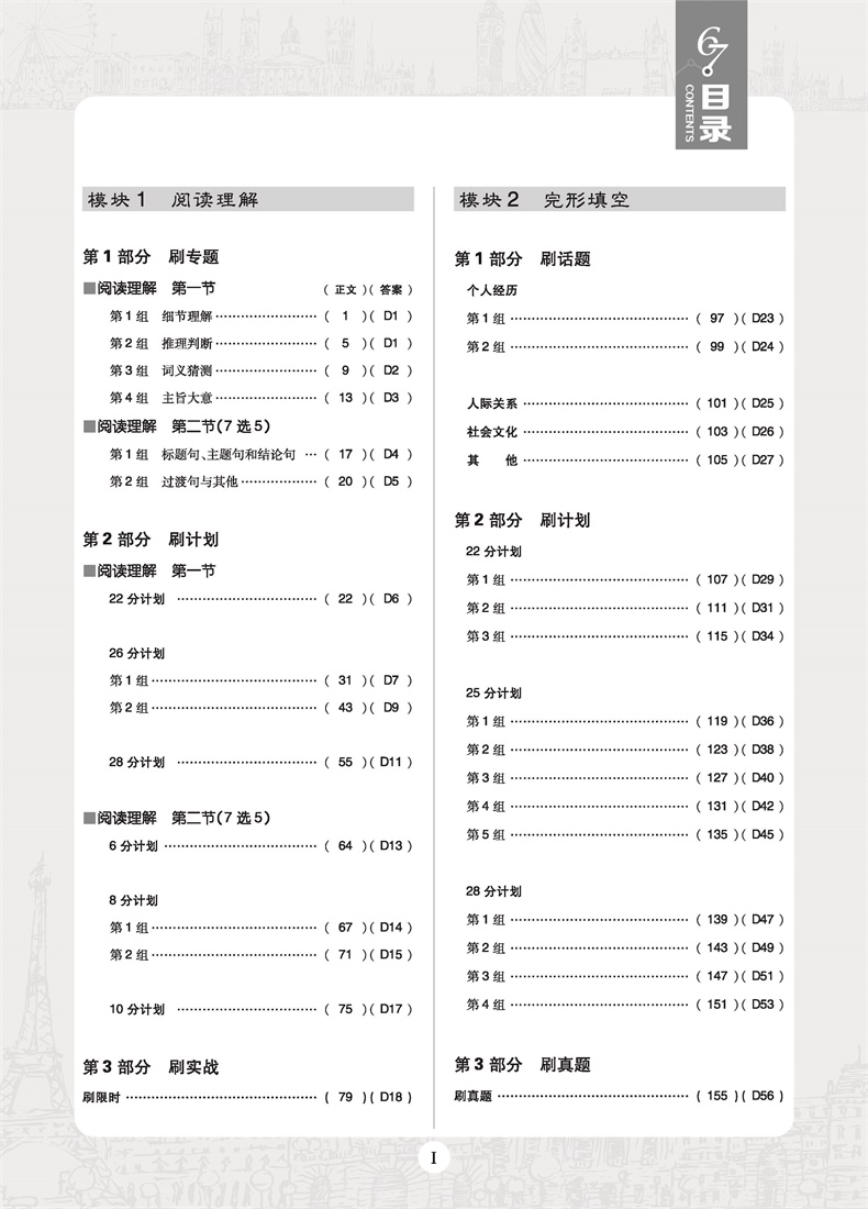 2019版高考必刷題英語合訂本參考答案