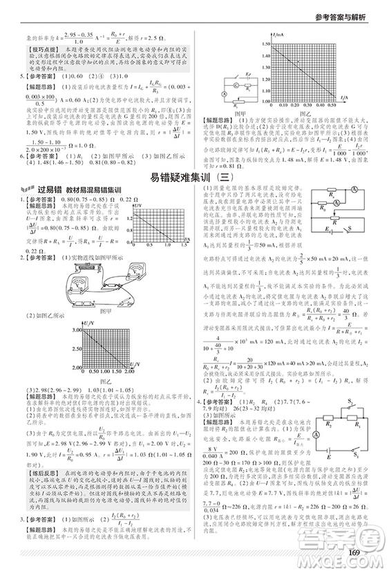 2019人教版一遍過高中物理選修3-1參考答案