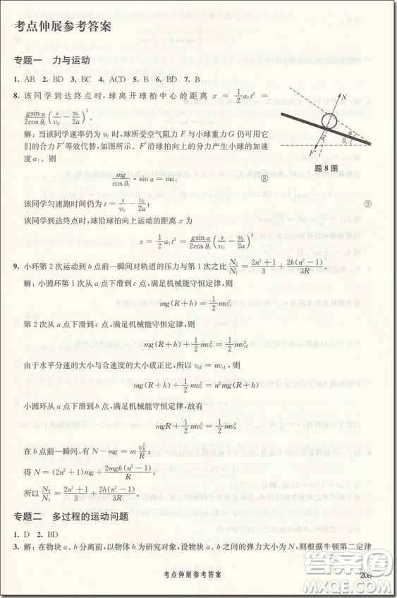 2018年挑戰(zhàn)壓軸題高考物理精講解讀篇參考答案