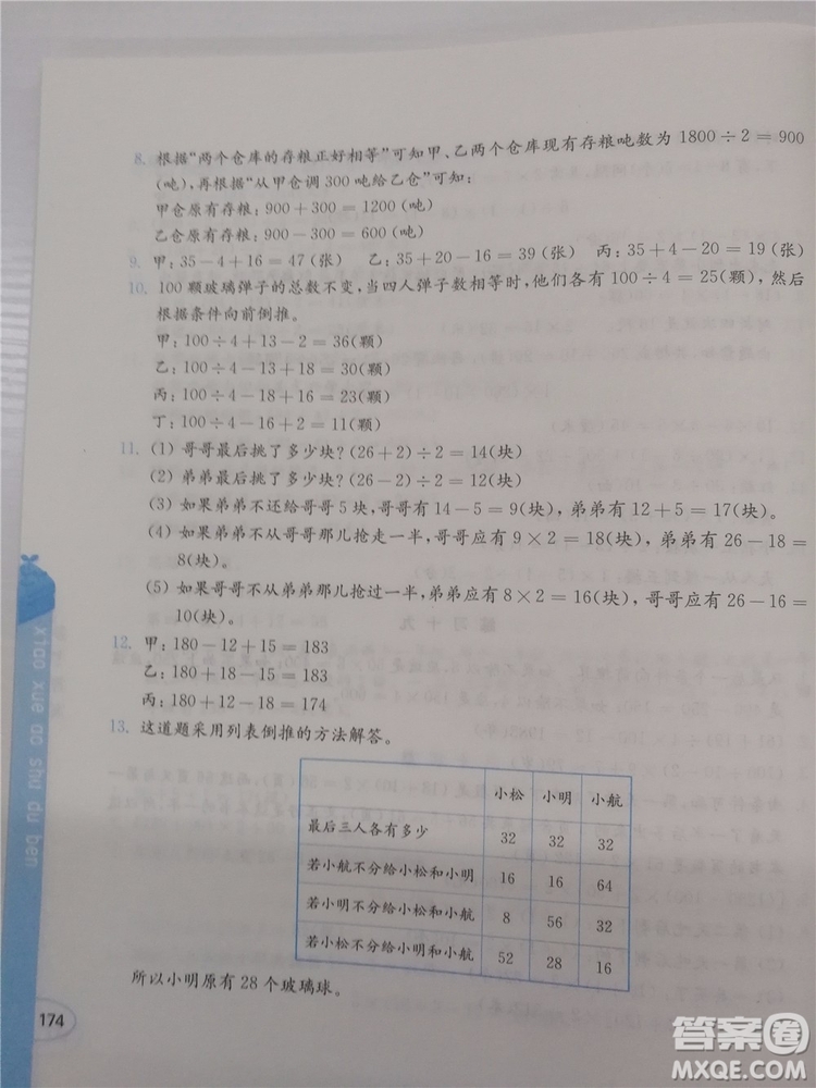 2018年創(chuàng)新提升版小學(xué)奧數(shù)讀本4年級(jí)參考答案