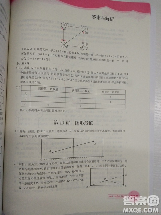 思維拓展32講2018版小學數(shù)學四年級參考答案