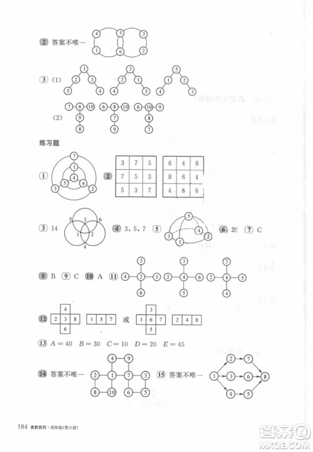 奧數(shù)教程能力測(cè)試四年級(jí)2018最新參考答案