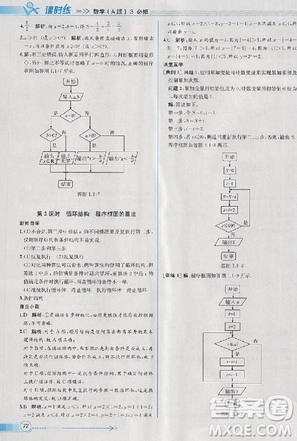 2018版同步導(dǎo)學(xué)案課時(shí)練數(shù)學(xué)必修3人教A版參考答案