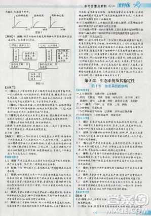 2018人教版同步導(dǎo)學案課時練生物必修3參考答案