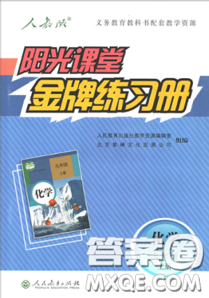 2018秋陽光課堂金牌練習(xí)冊化學(xué)九年級上冊人教版答案