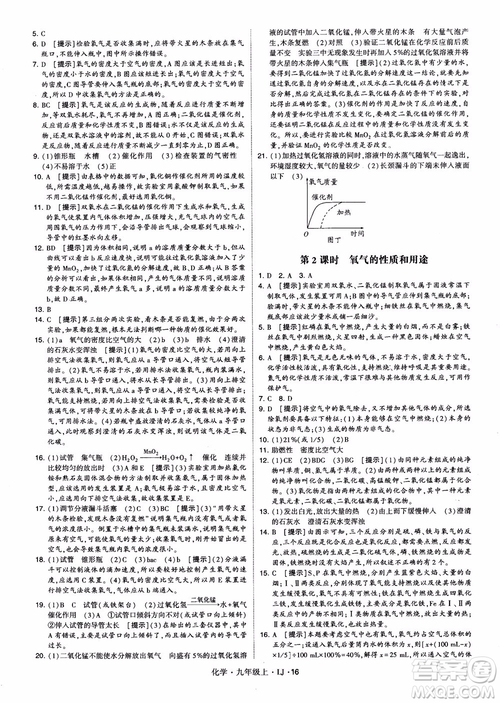 經(jīng)綸學(xué)典學(xué)霸題中題九年級化學(xué)上冊2018魯教版參考答案