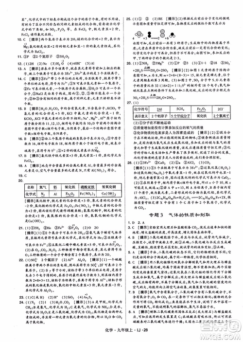 經(jīng)綸學(xué)典學(xué)霸題中題九年級化學(xué)上冊2018魯教版參考答案