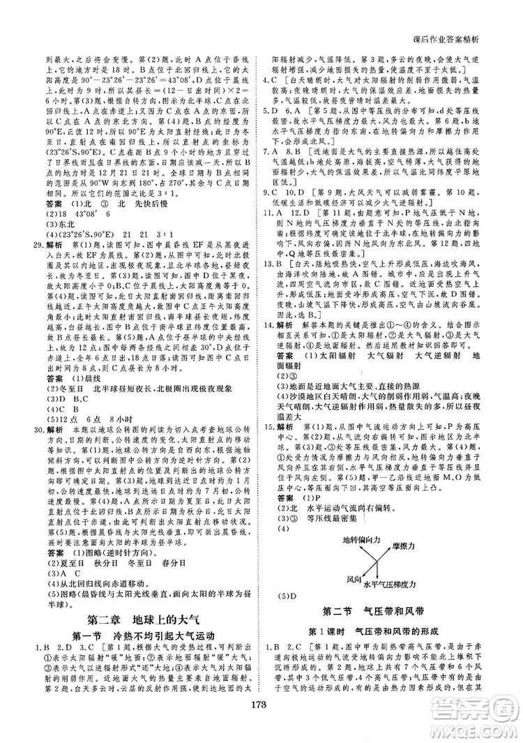 2019創(chuàng)新設(shè)計(jì)課堂講義人教版高中地理必修1參考答案