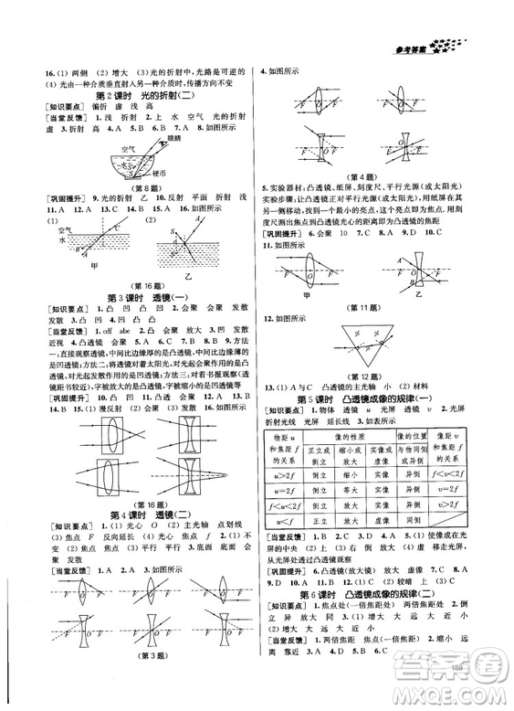 金三練2018課堂作業(yè)實(shí)驗(yàn)提高訓(xùn)練八年級(jí)物理上江蘇版答案