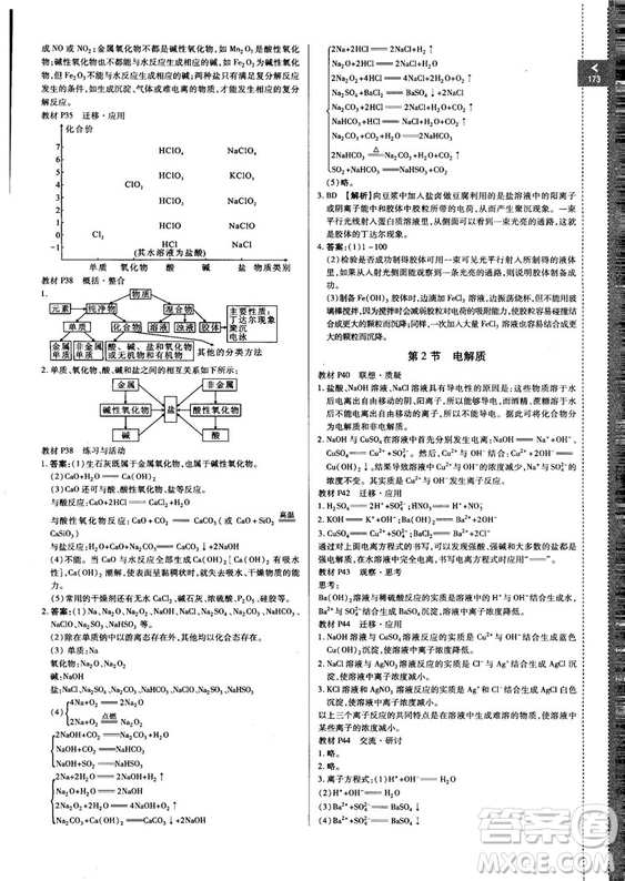 2018秋版高中倍速學(xué)習(xí)法化學(xué)必修一魯科版答案