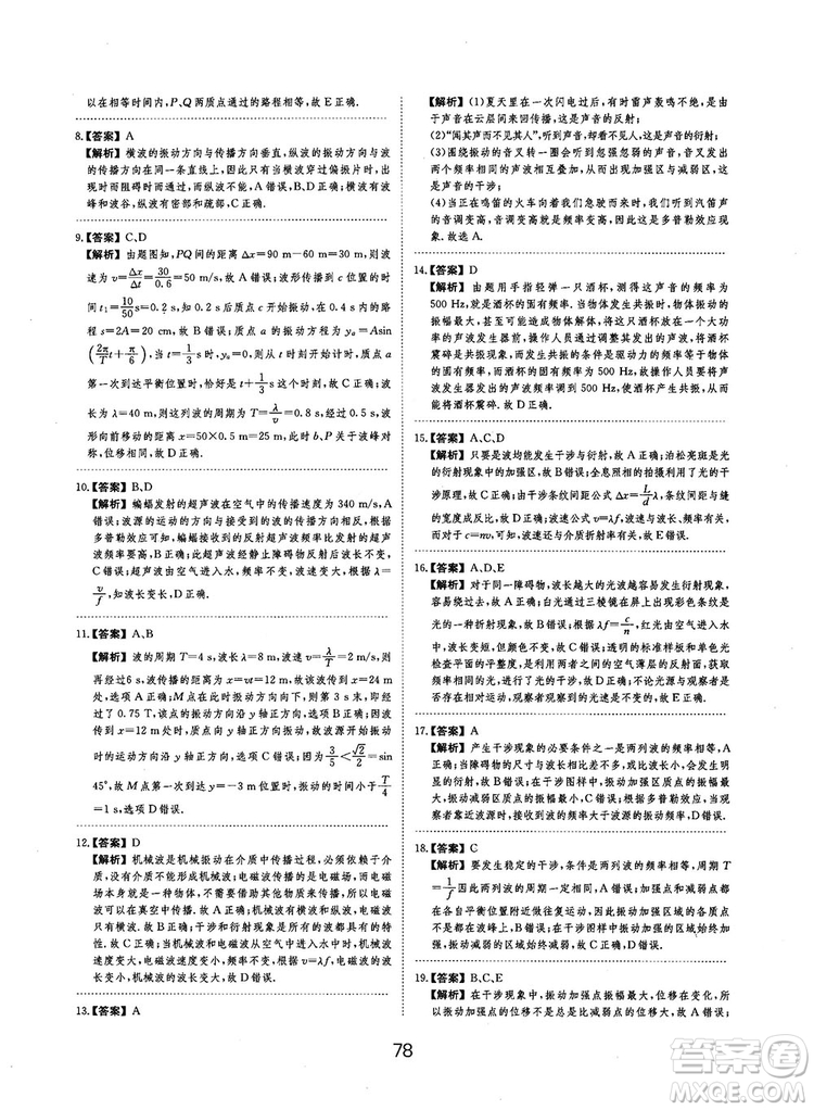 2019全國卷刷題狗高中物理參考答案