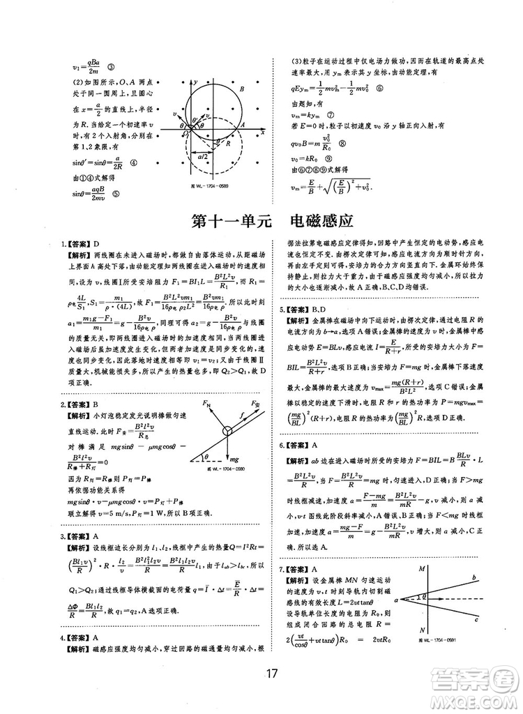 2019全國卷刷題狗高中物理參考答案