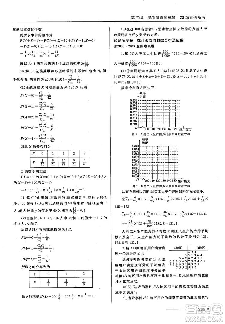 十年高考一年好題高考復(fù)習(xí)資料2018高中理數(shù)參考答案