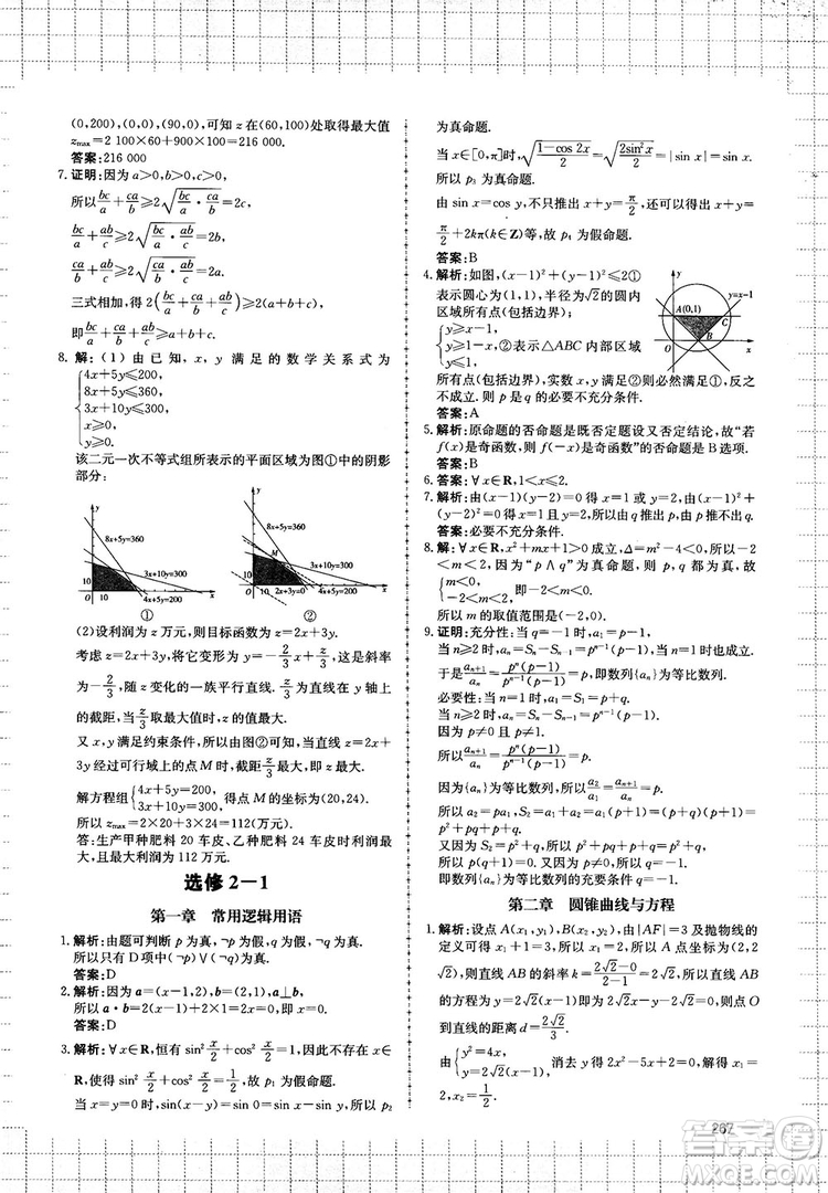 提分庫高中數學高一至高三復試專用參考答案