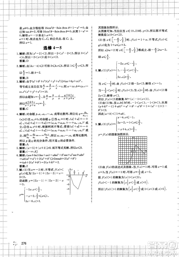 提分庫高中數學高一至高三復試專用參考答案