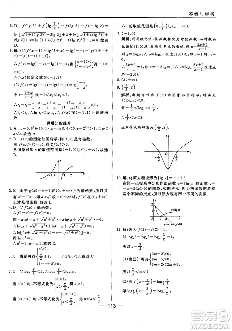 45分鐘課時作業(yè)與單元測試人教B版高中數(shù)學必修1參考答案