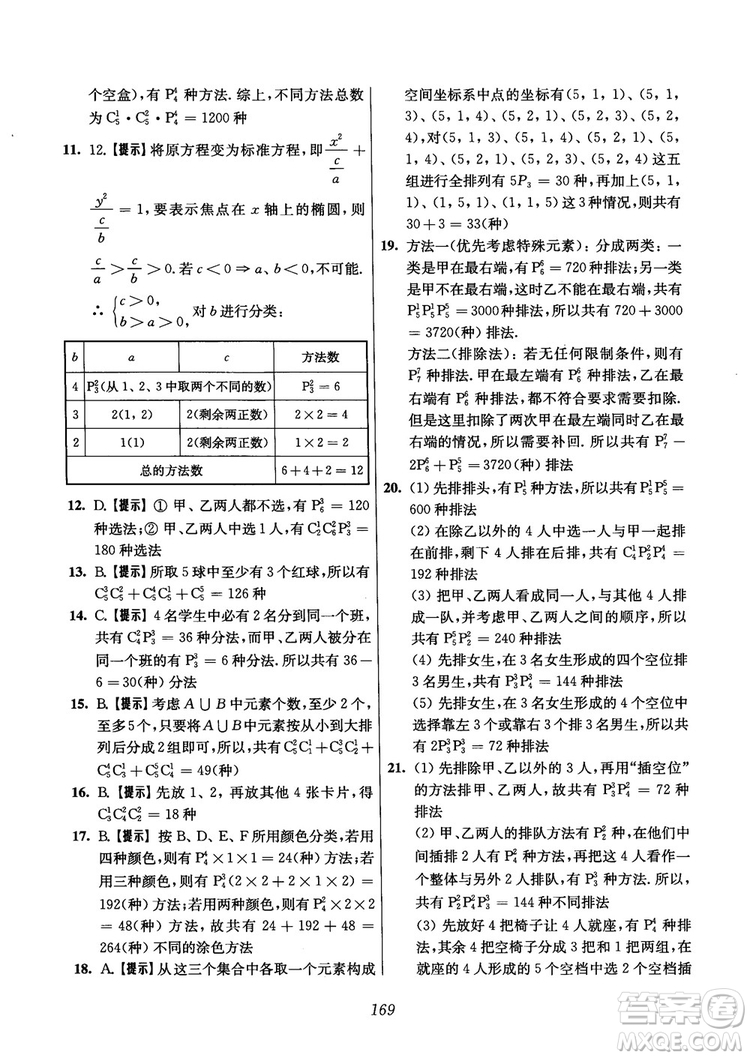 2018年高中五星級(jí)題庫(kù)數(shù)學(xué)第6版參考答案