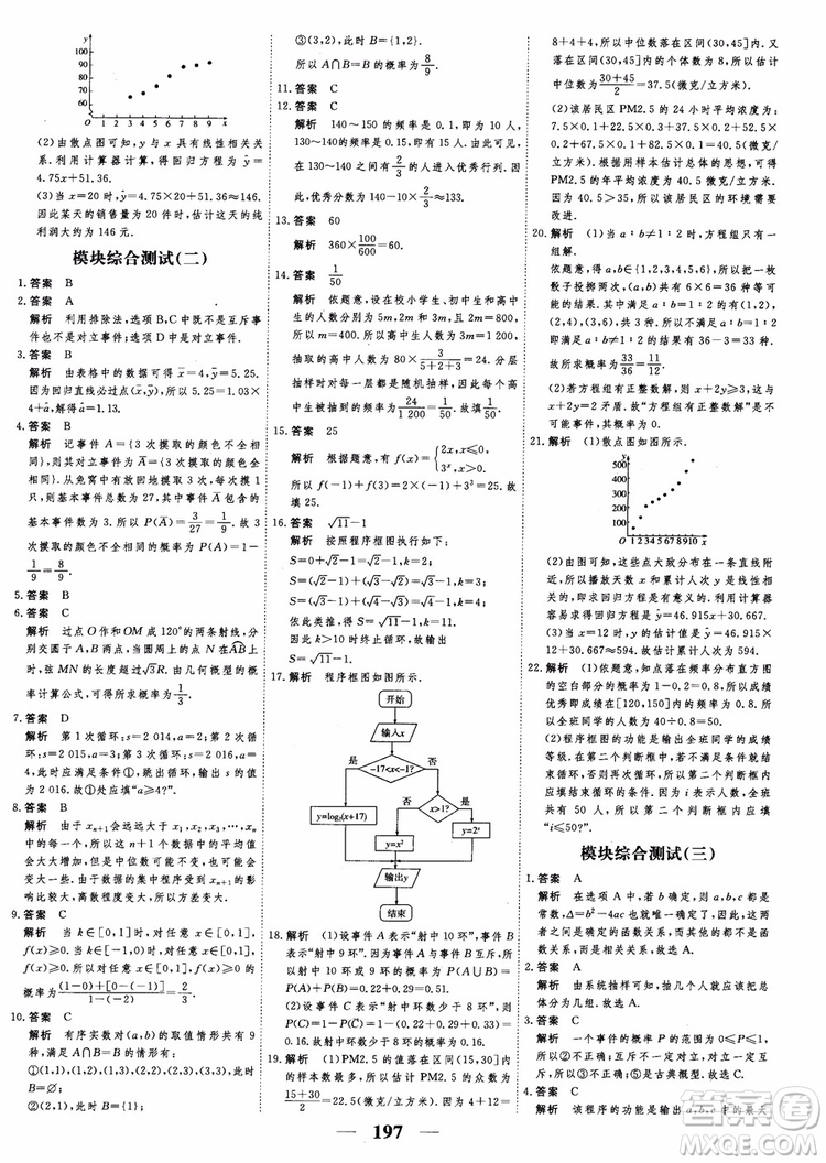 新課標人教A版數(shù)學必修3高考調(diào)研2018衡水重點中學同步精講精練參考答案