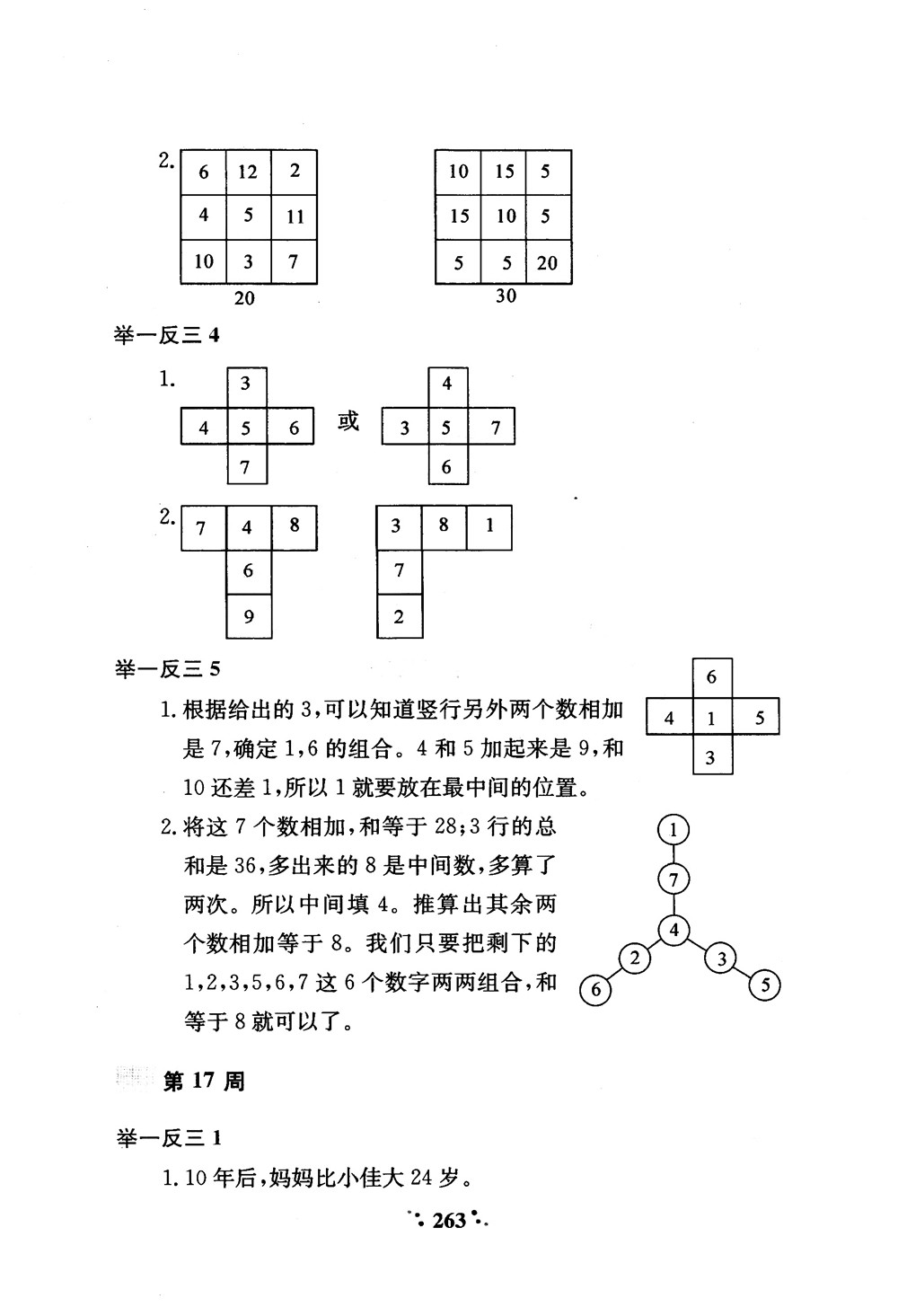 2018年小學(xué)奧數(shù)舉一反三A版一年級參考答案