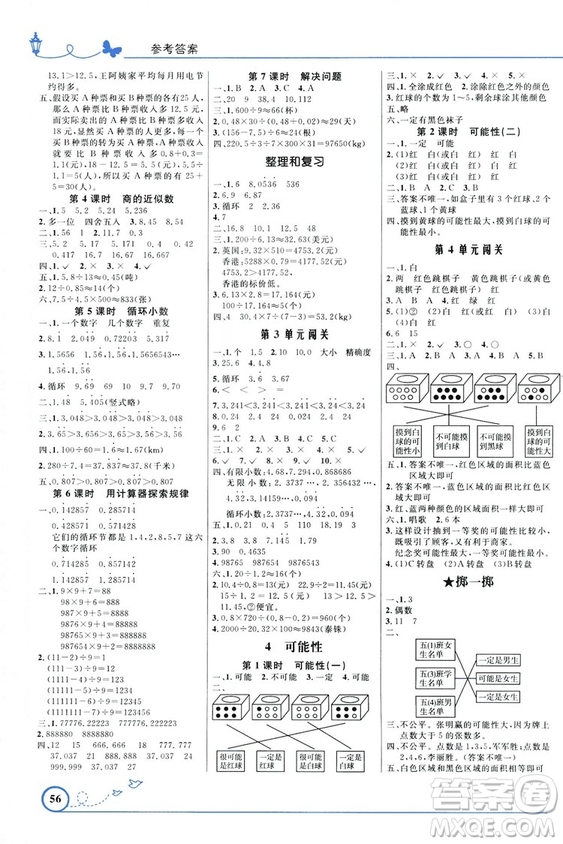 9787107317750優(yōu)化設(shè)計(jì)五年級(jí)上冊數(shù)學(xué)福建專版人教版答案