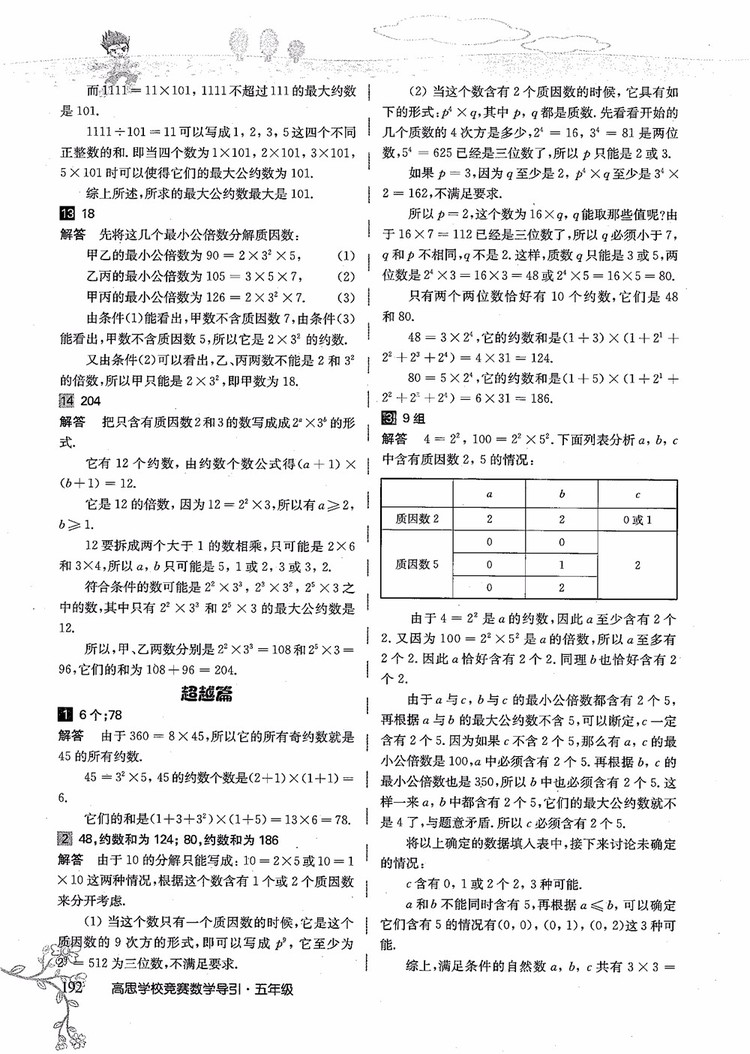 2018年高思學(xué)校競(jìng)賽數(shù)學(xué)導(dǎo)引五年級(jí)詳解升級(jí)版參考答案