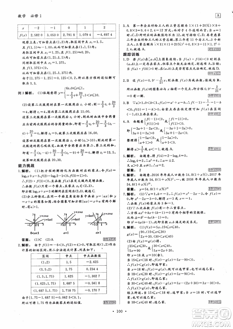 2019金版新學案高中新課標同步導學高一數(shù)學必修1參考答案