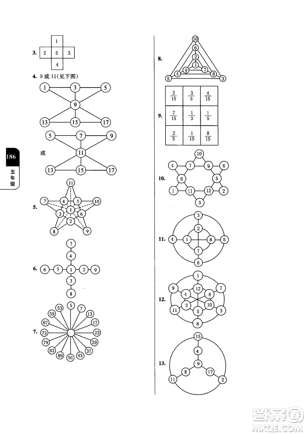 2018年津橋教育數(shù)學(xué)優(yōu)等生提優(yōu)900題五年級參考答案