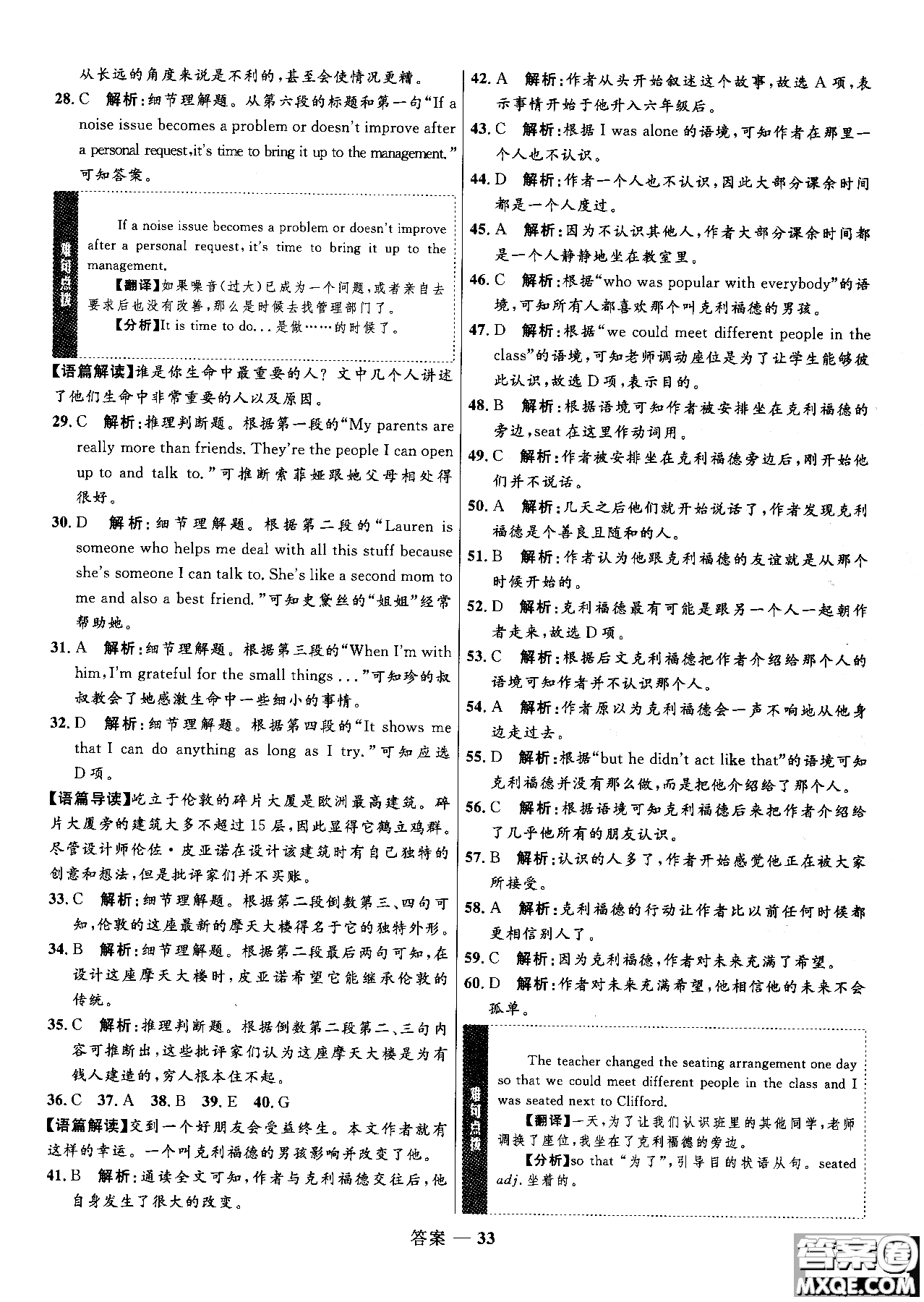 2018年高中同步測控優(yōu)化訓(xùn)練英語必修1必外研版WY參考答案