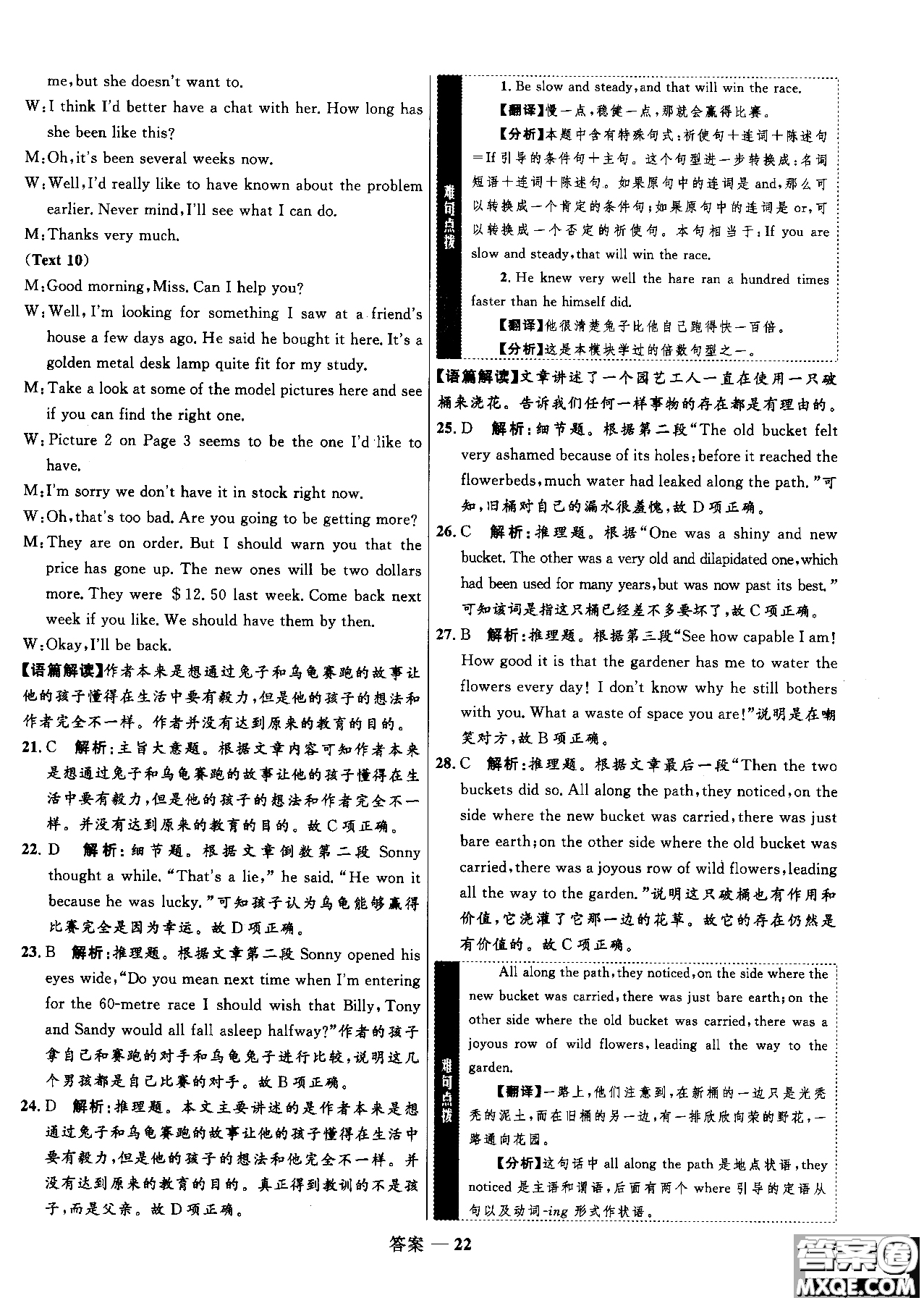 2018年高中同步測控優(yōu)化訓(xùn)練英語必修1必外研版WY參考答案