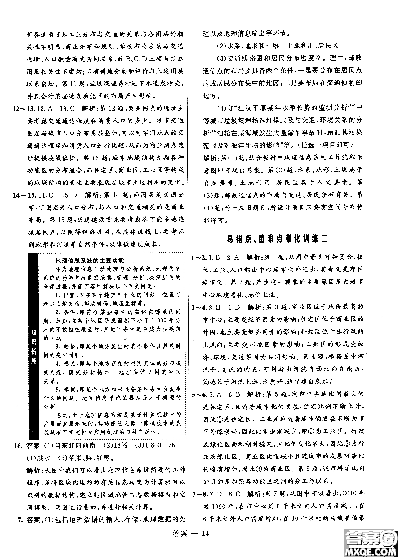 2018年志鴻優(yōu)化高中同步測控優(yōu)化訓(xùn)練地理必修2魯教版參考答案