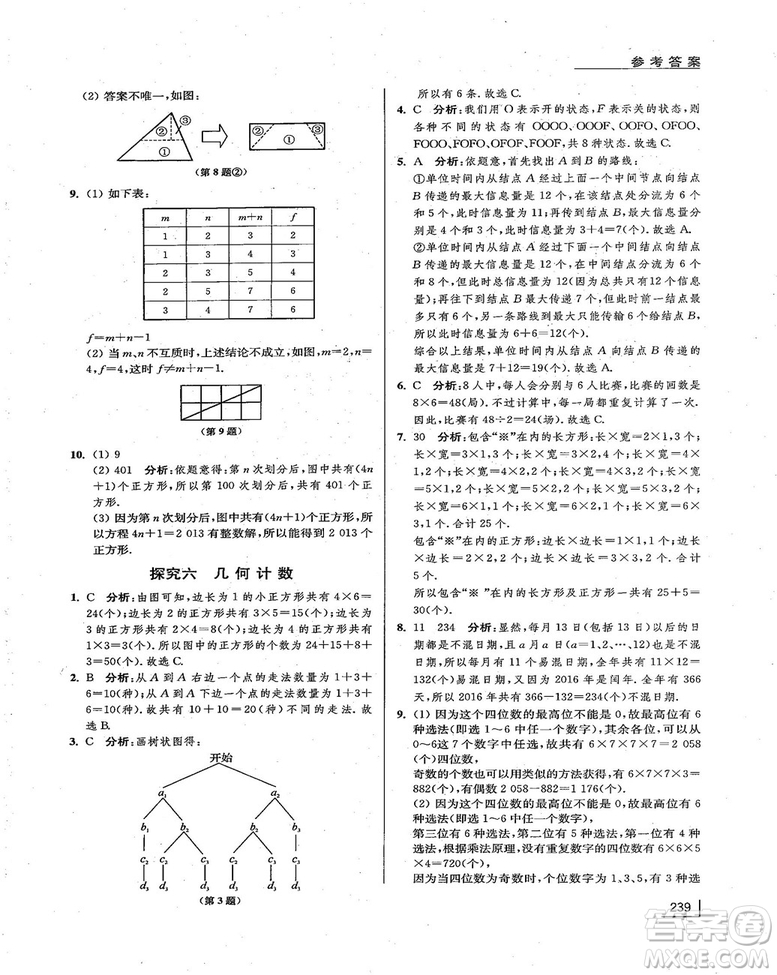 拓展思維探究與應(yīng)用新體驗(yàn)新思維新方法7年級(jí)數(shù)學(xué)參考答案