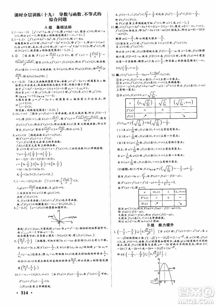 課堂新坐標(biāo)2019高三一輪總復(fù)習(xí)數(shù)學(xué)蘇教版江蘇專版參考答案