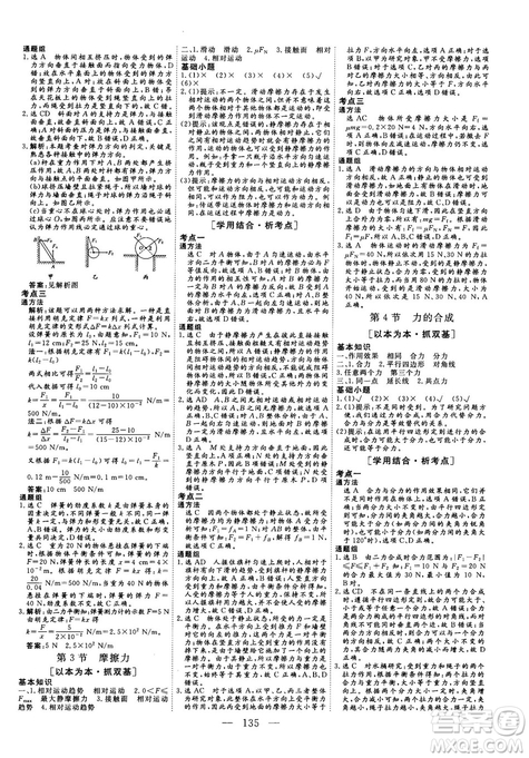 三維設(shè)計(jì)2018-2019版物理必修1人教版參考答案