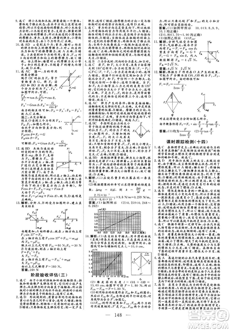 三維設(shè)計(jì)2018-2019版物理必修1人教版參考答案