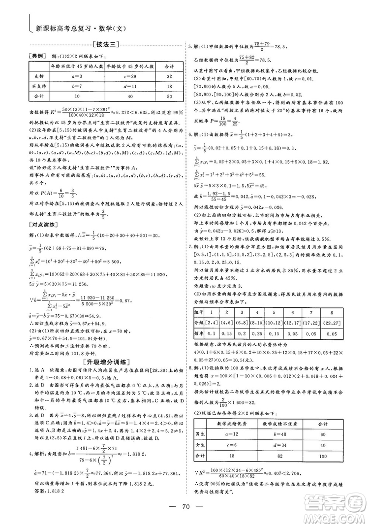 2018年最新版三維設計小題提速大題沖關高三文科數(shù)學答案