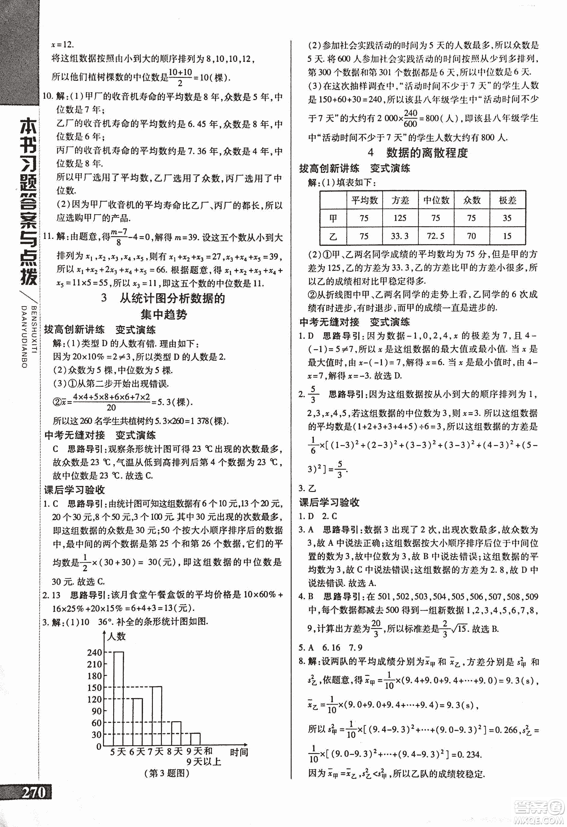 9787552241440初中倍速學(xué)習(xí)法八年級(jí)數(shù)學(xué)上冊(cè)北師大版2018參考答案