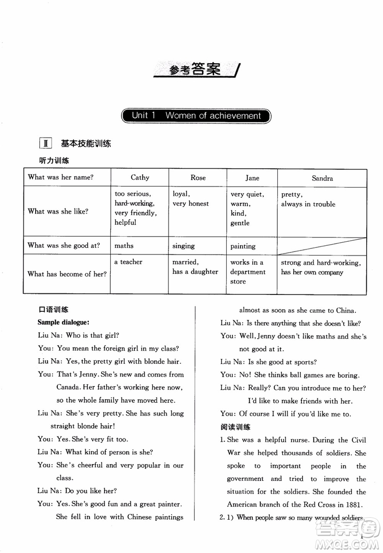 2018人教金學(xué)典高中英語必修4同步解析與測評參考答案