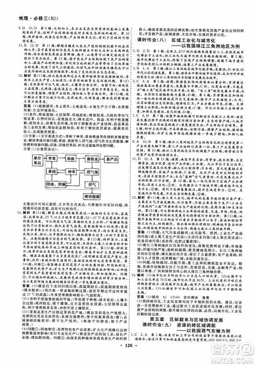 創(chuàng)新導(dǎo)學(xué)案2018高中同步解析與測評(píng)地理必修3參考答案