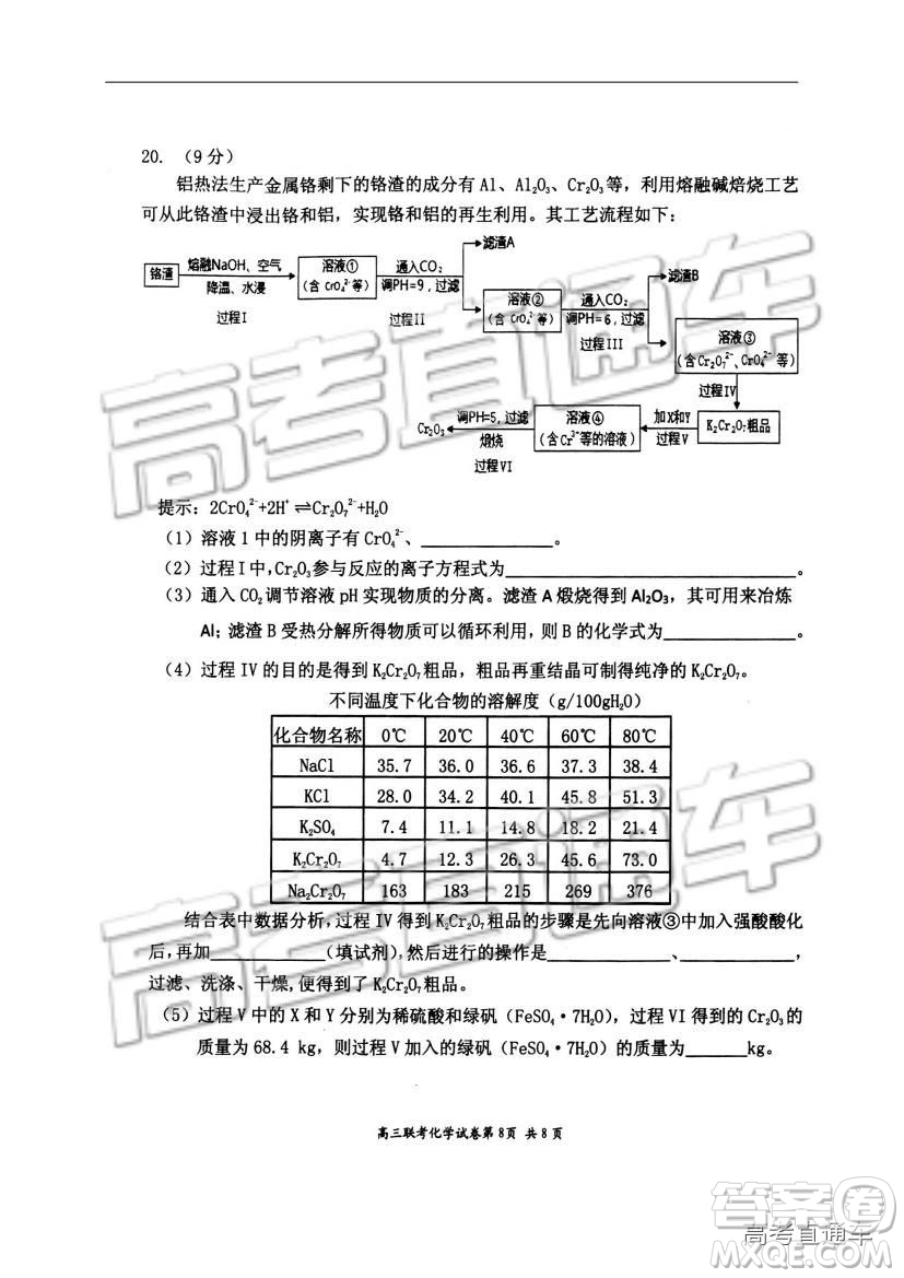 湖北省部分重點(diǎn)中學(xué)2019屆高三第一次聯(lián)考理科綜合參考答案