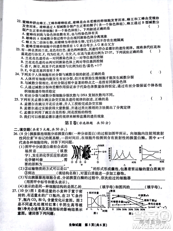 江淮十校2019高三第二次聯考理科綜合試題及參考答案