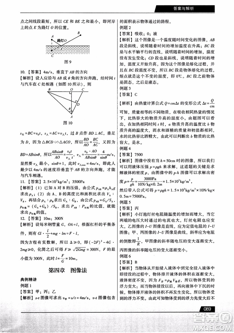 學而思2018初中解題全攻略物理參考答案