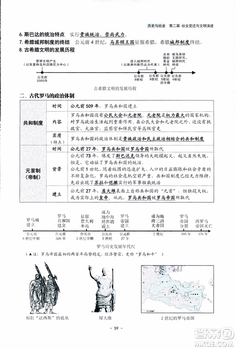 2018楊柳文化歷史與社會思想品德中考總復習學習手冊考點解讀省考點版參考答案