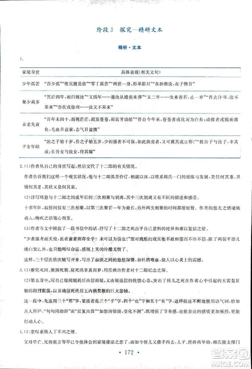 人教版2018年新編高中同步作業(yè)語文選修中國古代詩歌散文欣賞答案