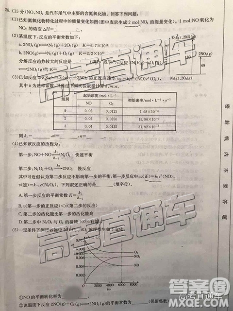 2018年11月廣東金太陽(yáng)百校聯(lián)考理綜試題及參考答案