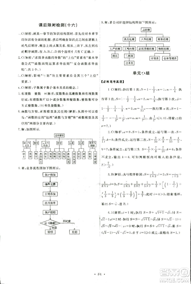 9787107301308能力培養(yǎng)與測(cè)試2018年數(shù)學(xué)選修1-2人教A版答案