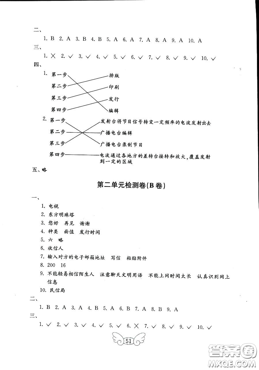 魯人版2018秋小學(xué)品德與社會五年級上冊金鑰匙試卷參考答案