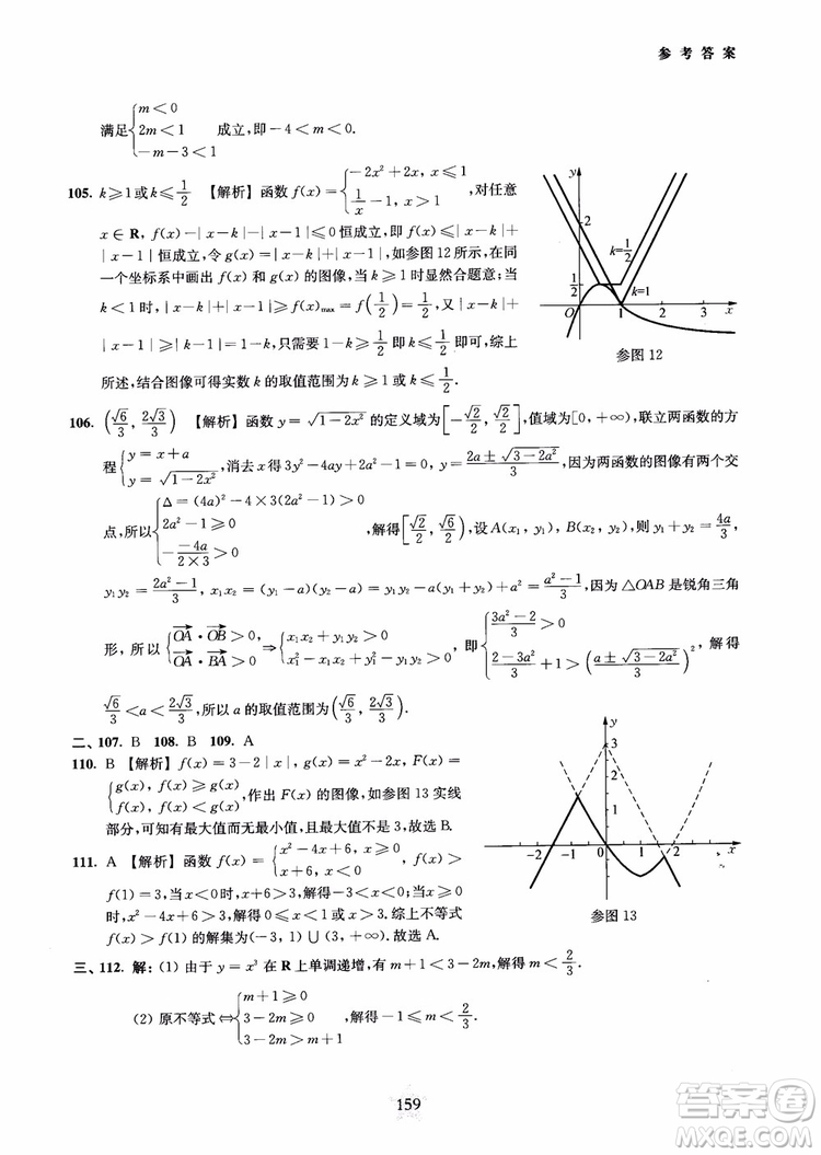 交大之星2018年直擊名校高中數(shù)學(xué)300題函數(shù)與導(dǎo)數(shù)專項(xiàng)集訓(xùn)參考答案