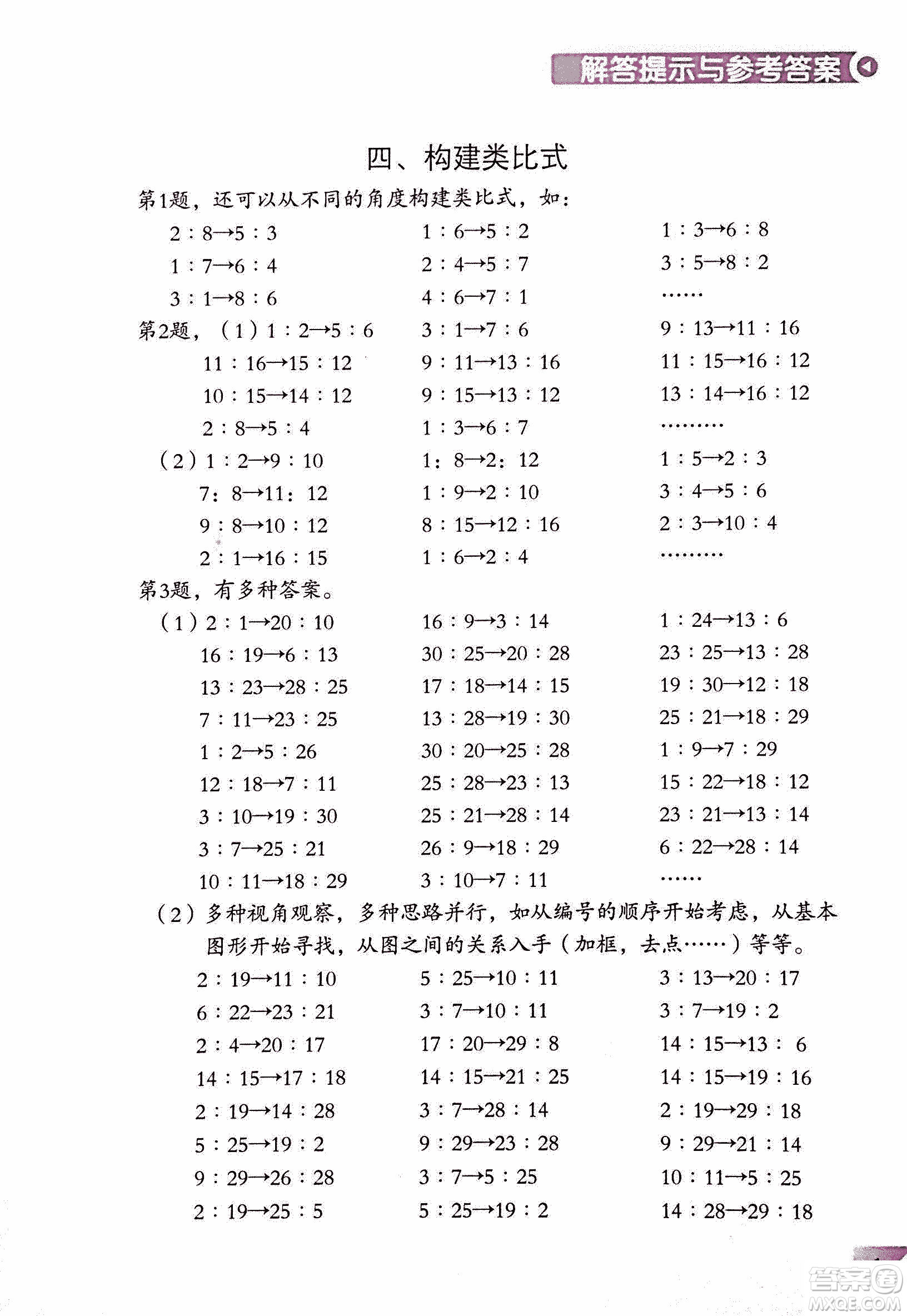 第二版學(xué)數(shù)學(xué)長(zhǎng)智慧六年級(jí)上第11冊(cè)答案