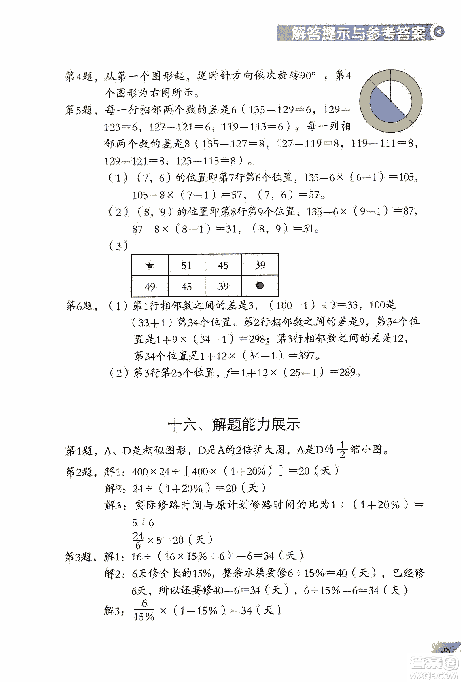 第二版學(xué)數(shù)學(xué)長(zhǎng)智慧六年級(jí)上第11冊(cè)答案